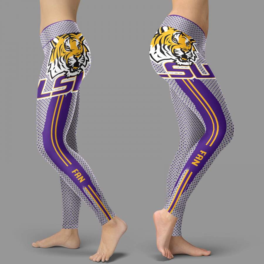 Charming Lovely Little Dots Along Body LSU Tigers Leggings