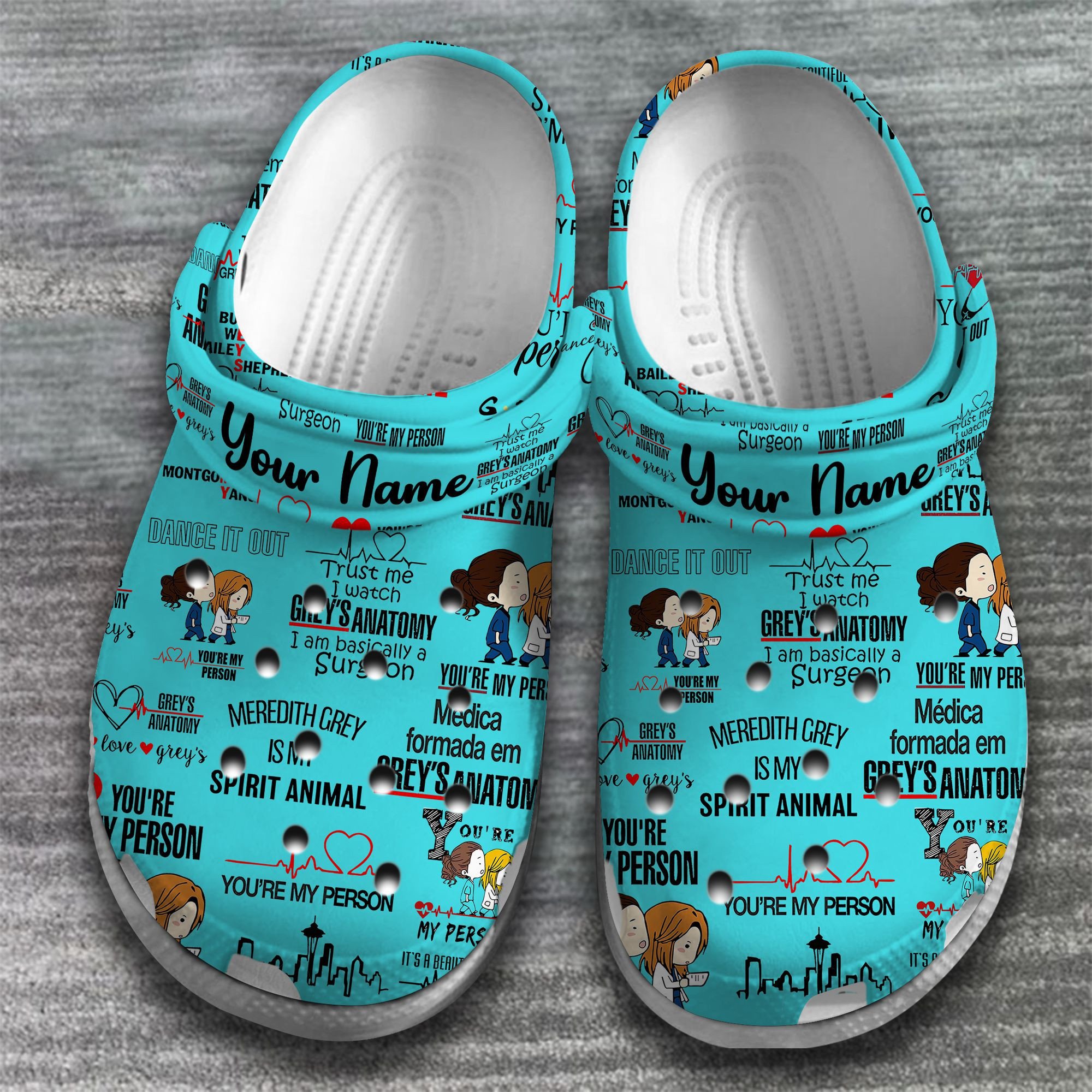 Grey Anatomy Tv Series Crocss Clogs For Men Women And Kid Avnzjdam