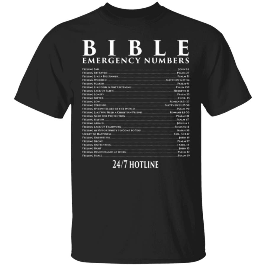 Bible Emergency Hotline Numbers – Cool Christian T-Shirts T-Shirt