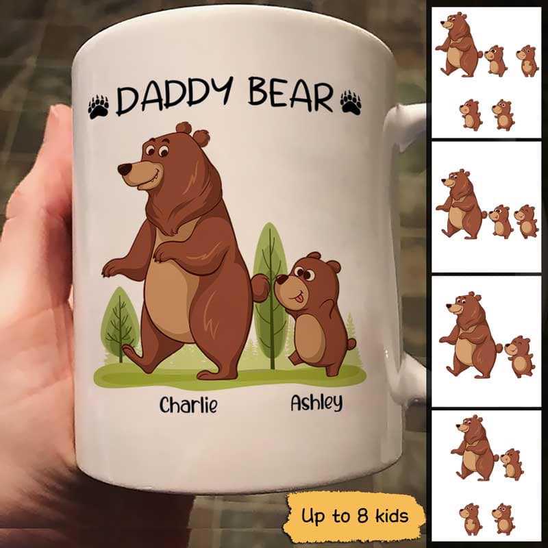 Papa Daddy Bear Gift Personalized Mug