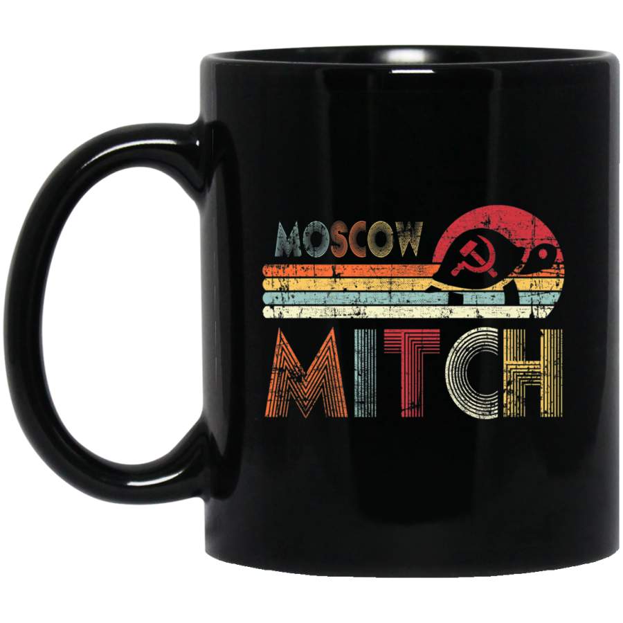 Vintage Moscow Mitch Traitor – Mitch McConnell Funny 11 oz 15 oz Black Mug