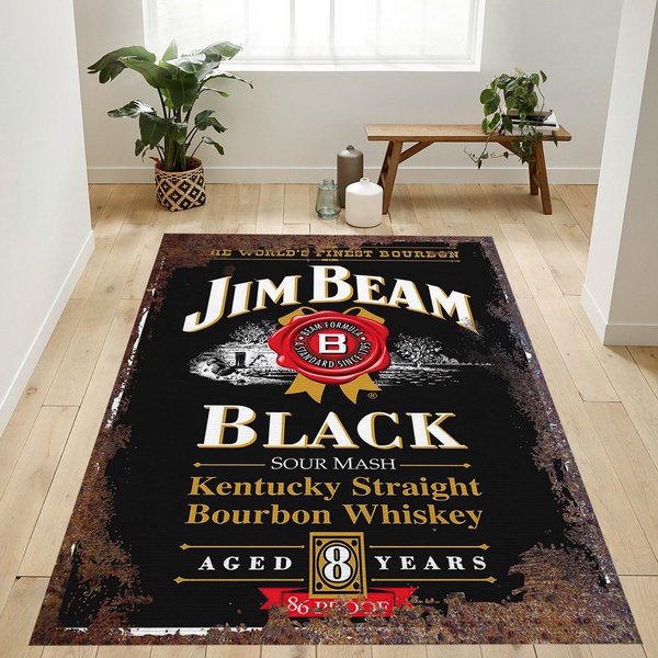 Jim Beam Vintage Sign 3 Area Rug Bedroom Rug US Gift Decor