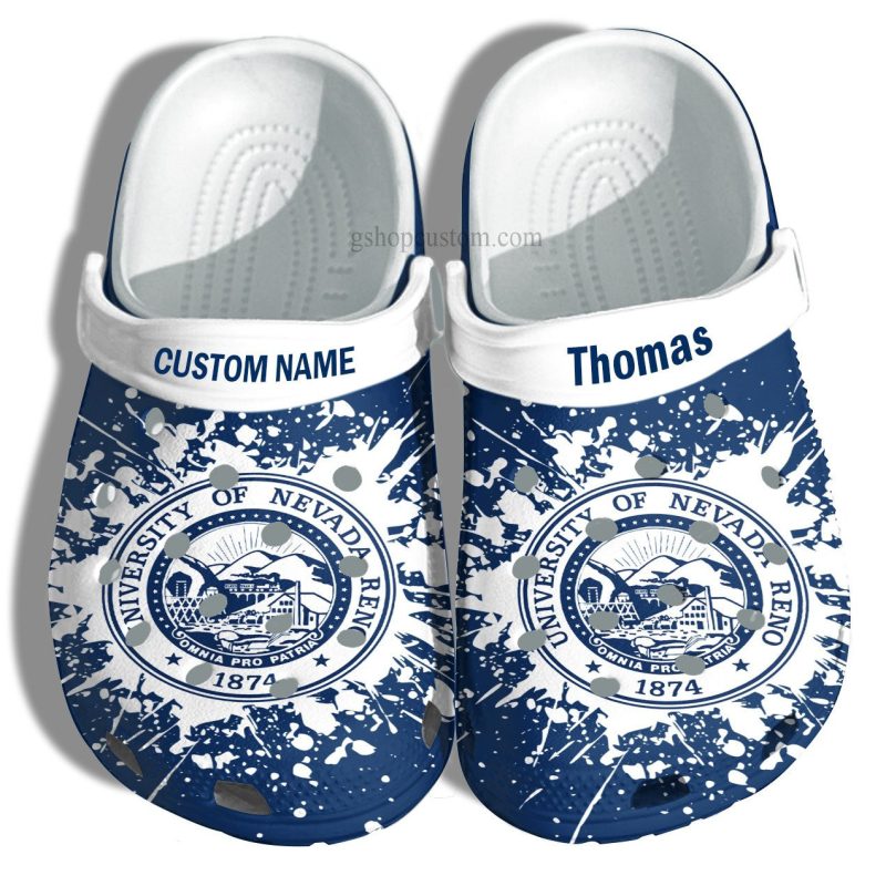 University Of Nevada Reno Graduation Gifts Croc Shoes Customize- Admission Gift Shoes