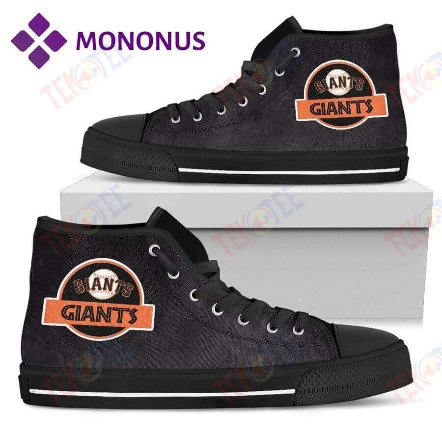 Mens Womens Jurassic Park San Francisco Giants High Top Shoes Black TMT256