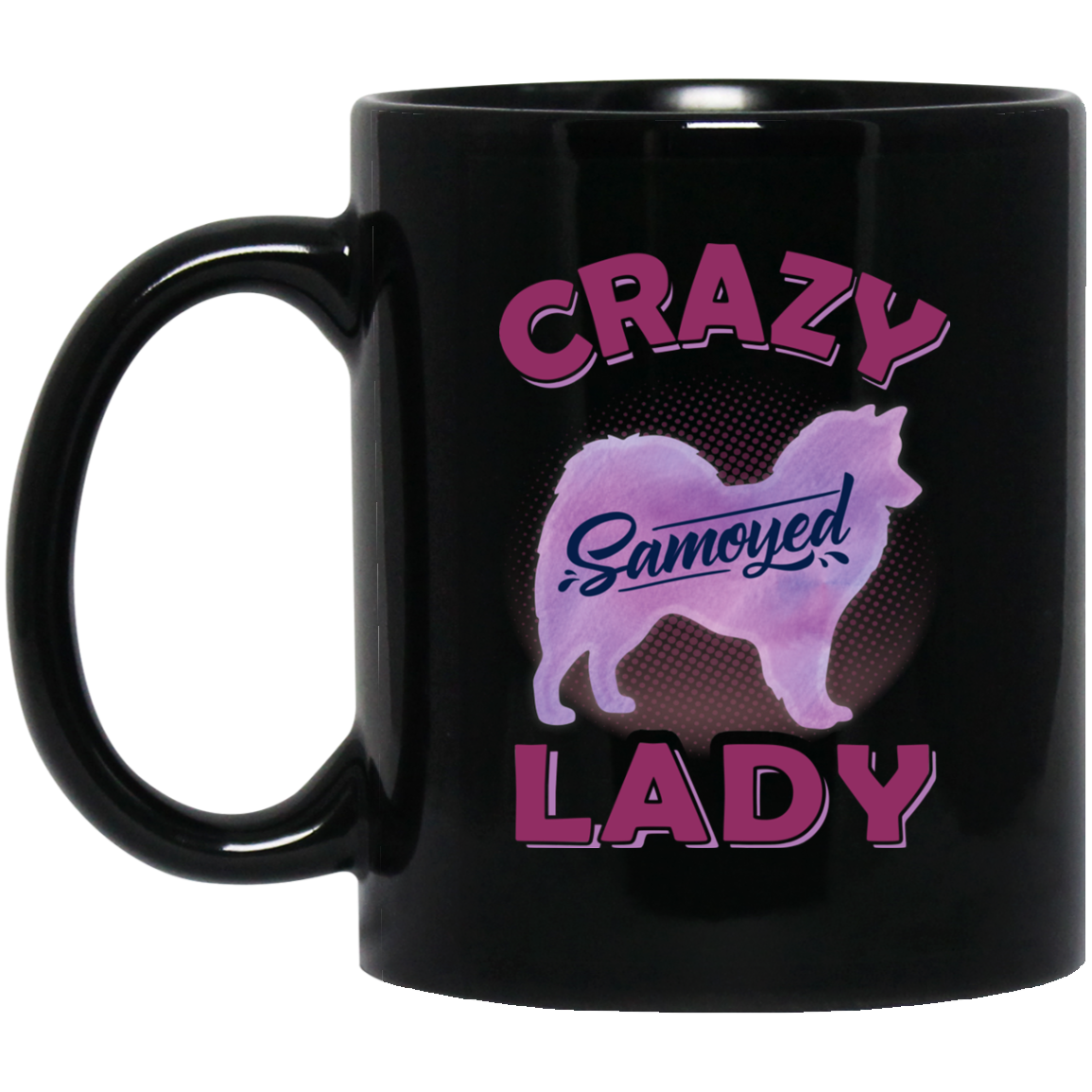 Crazy Samoyed Lady Travel Mugs For Lover