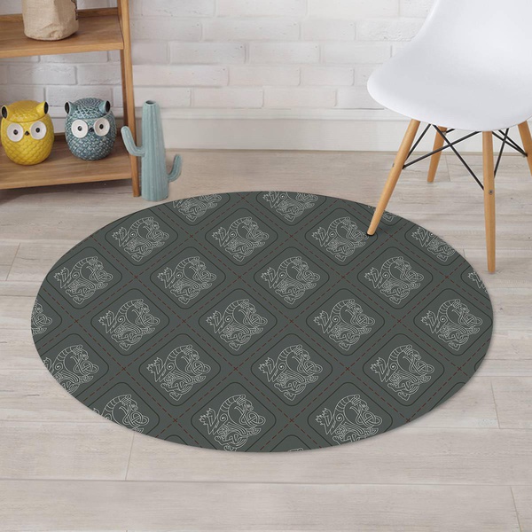 Ethnic Celtic Viking Round Rug