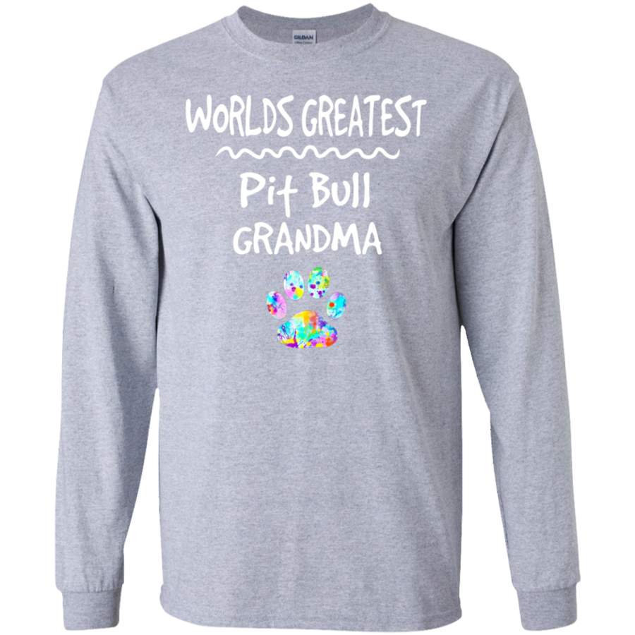 AGR Worlds Greatest Pit Bull Grandma Shirt Love Dogs Tee SWEATSHIRT