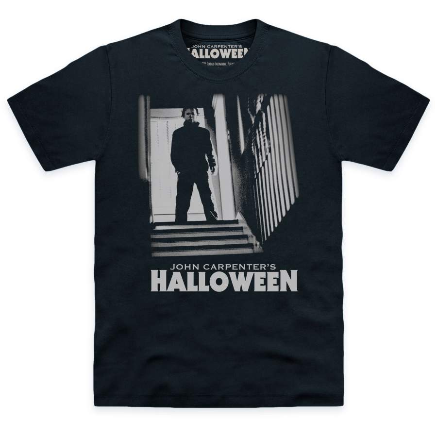 Official Halloween T Shirt – Michael Myers Stairs