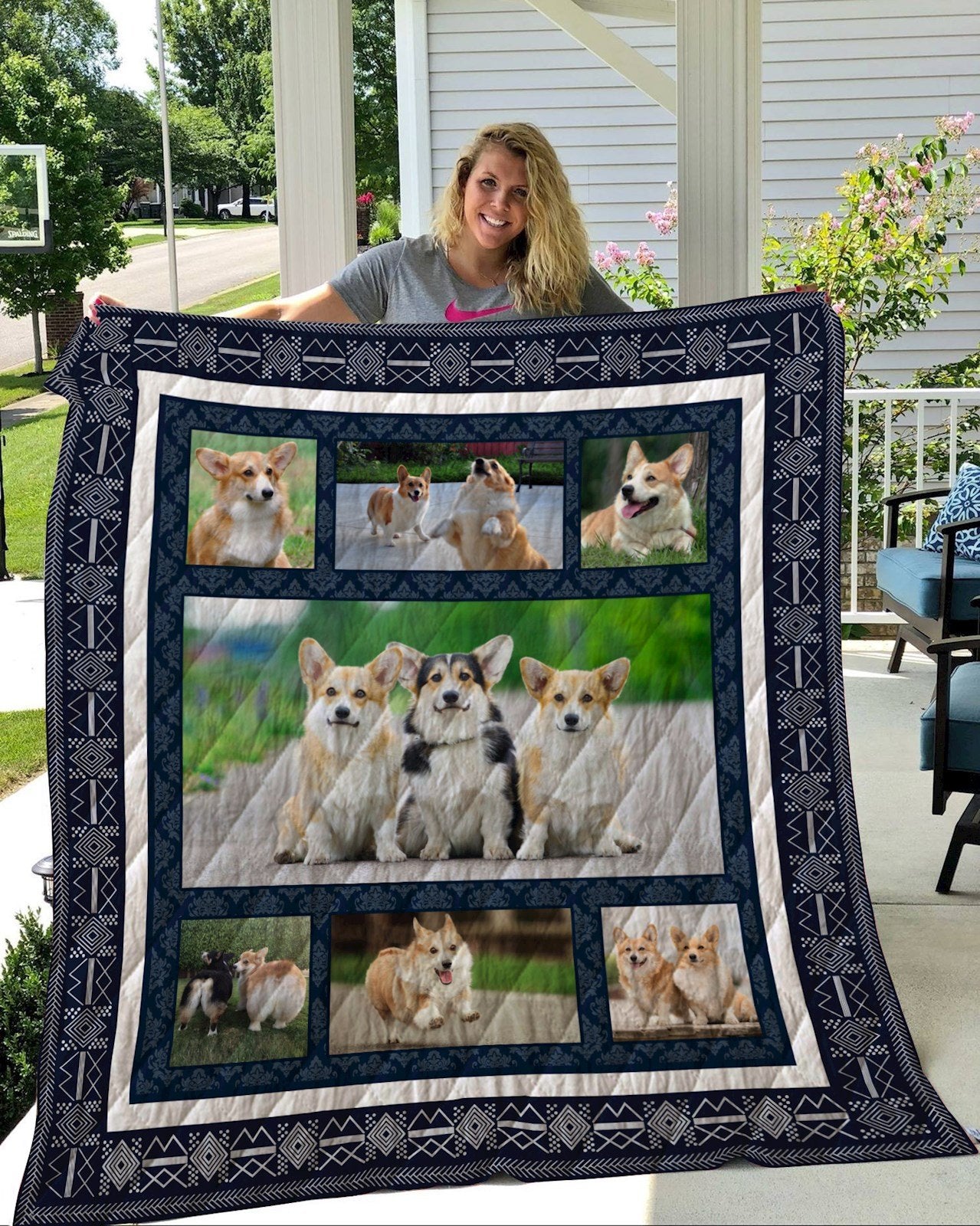 Corgi 3D Customized Quilt Blanket ESR1555