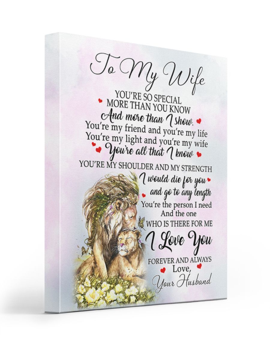 You Are My Shoulder And My Strength Lion Couple Gift For Wife Matte Canvas Matte Canvas