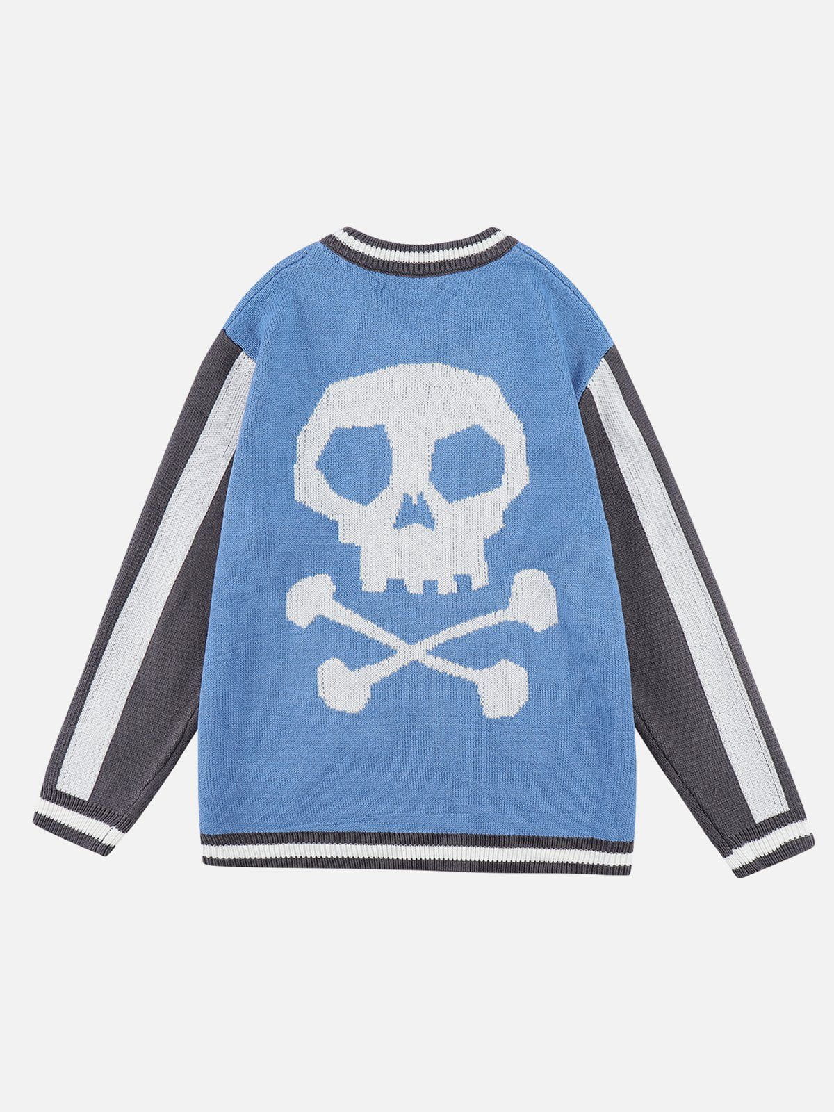 Talishko™ – Skeleton Stitching Color Sweater