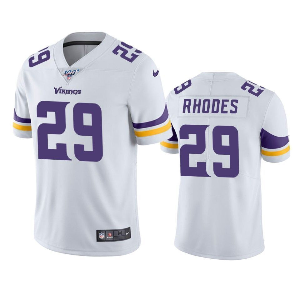 Minnesota Vikings Xavier Rhodes White 100Th Season Vapor Limited 3D Jersey