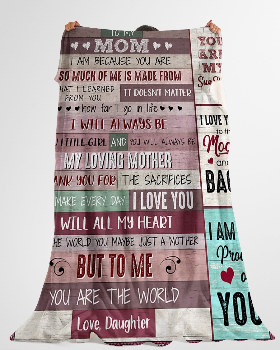 Thanks Sacrifices U Make Every Day Blanket, Mother’s Day Gift From Daughter To Mom, Meaningful Mother’s Day Gift, Home Decor Bedding Couch Sofa Soft and Comfy Cozy