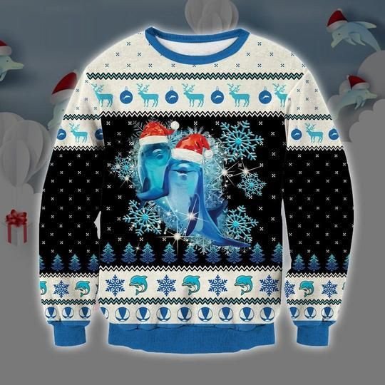 Dolphin Christmas Ugly Sweater Hn161247