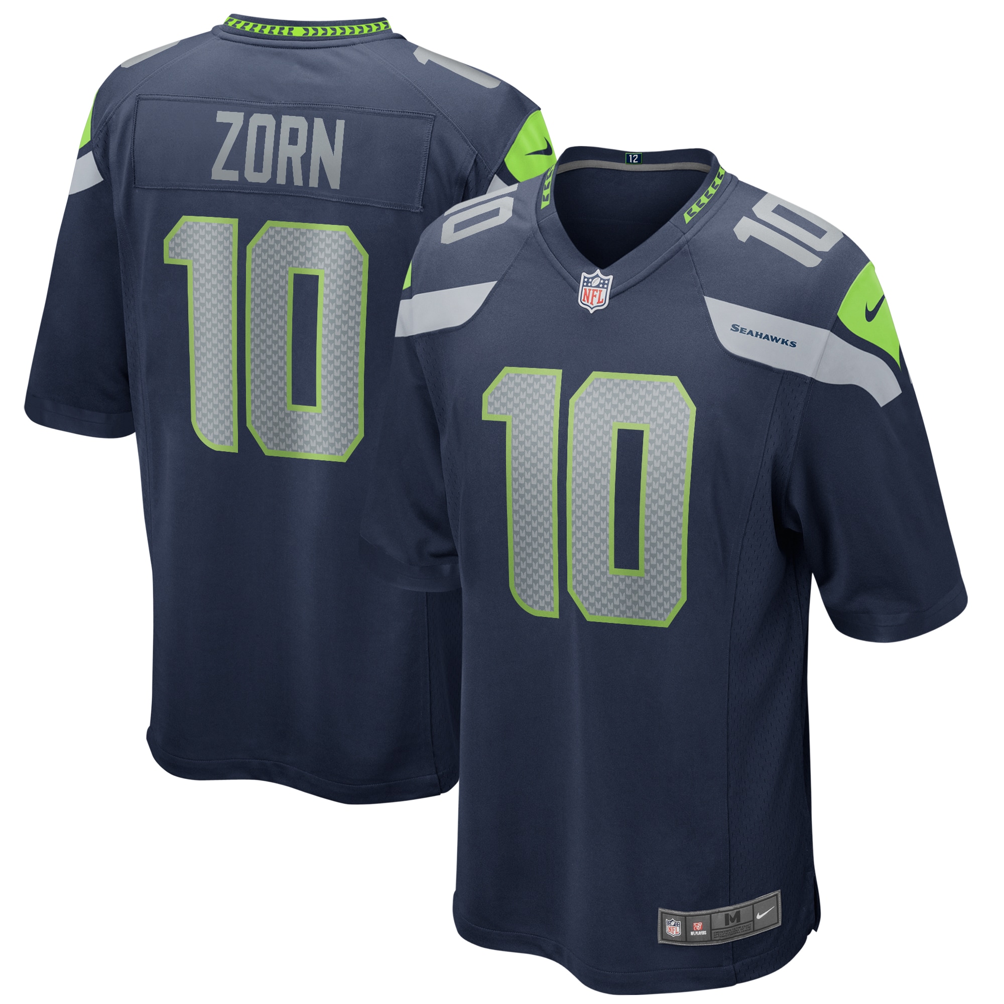 Jim Zorn Seattle Seahawks Game Retired Player Jersey – College Navy