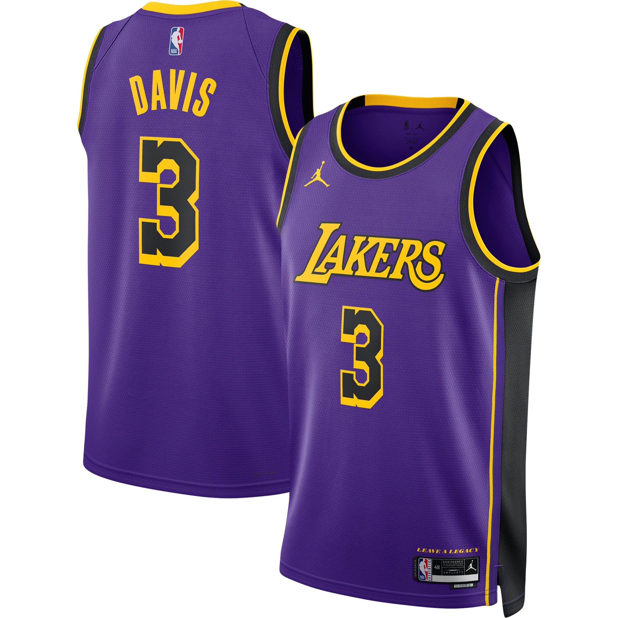 Anthony Davis Los Angeles Lakers Jordan Brand Unisex Swingman Jersey – Statement Edition – Purple