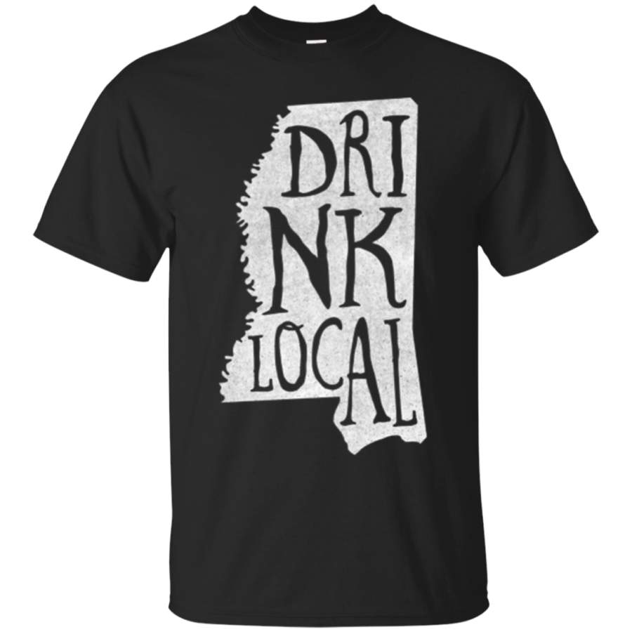 AGR Drink Local Mississippi State Outline Craft Beer T-shirt