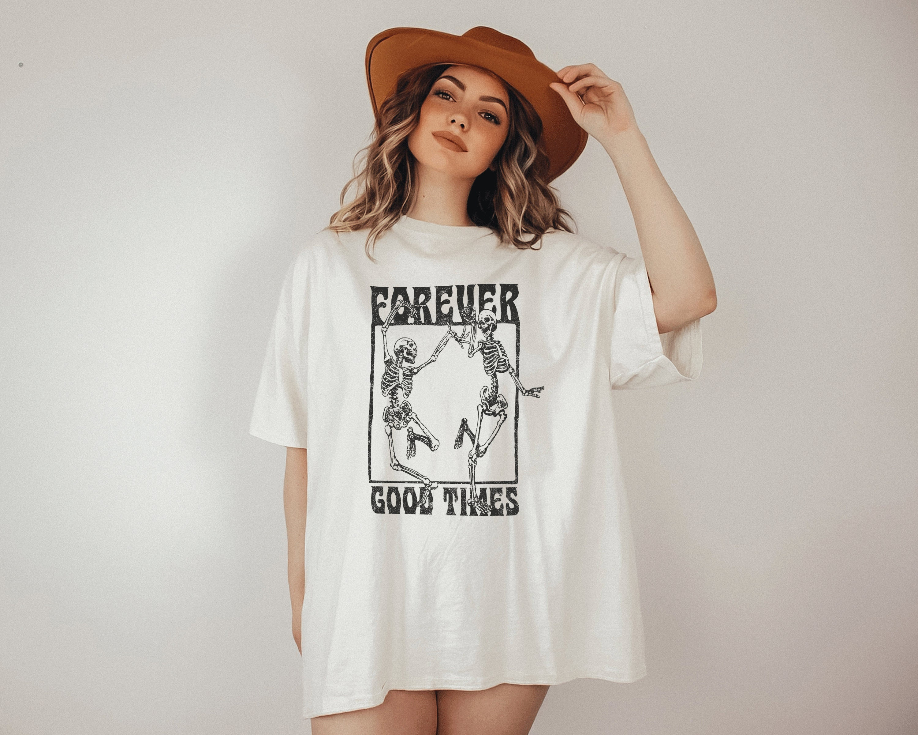 Forever Good Times Skull T-shirt, Skeleton Dancing tshirt, Vintage Shirt, Cute Shirt, Birthday Gift Shirt, skull shirt