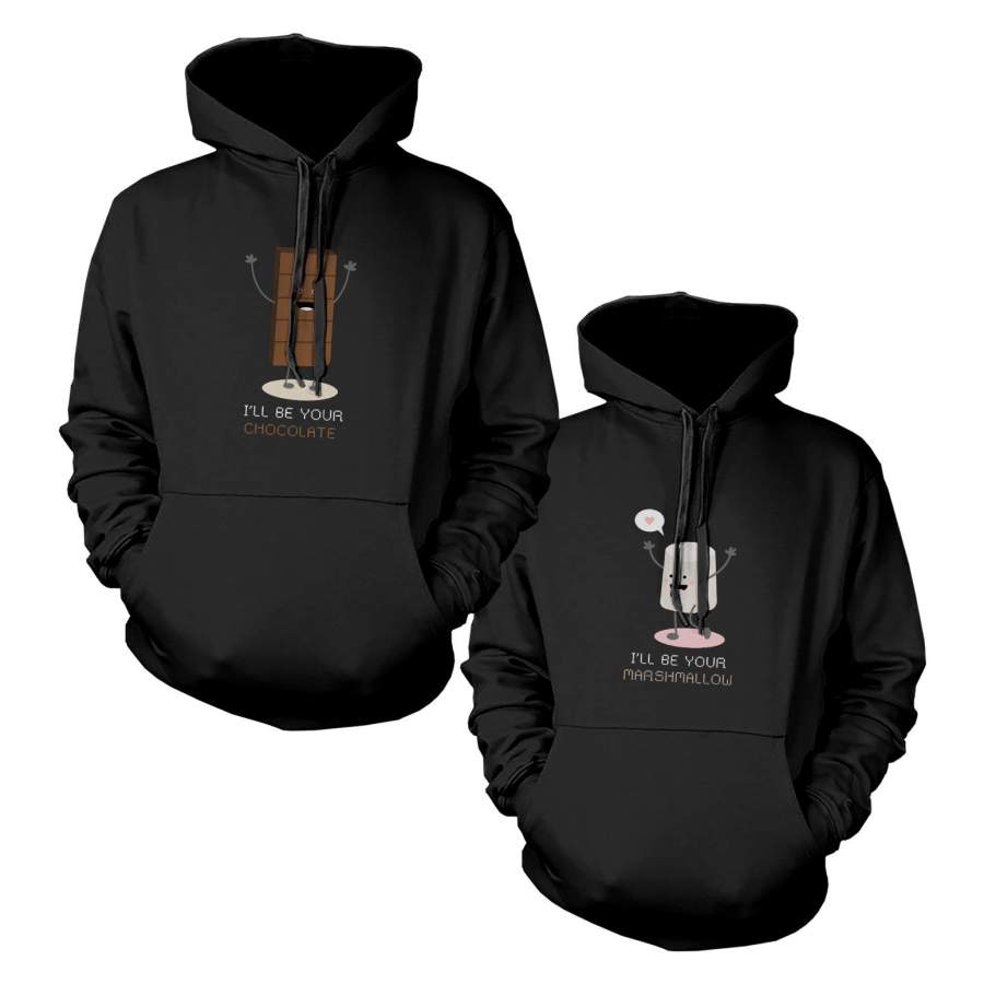 Chocolate And Marshmallow Couple Matching Hoodies Hooded Sweatshirts