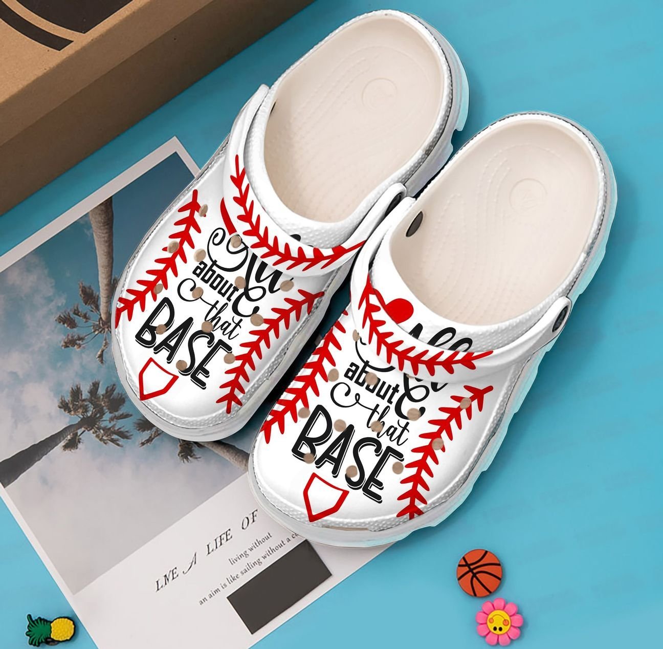 Baseball Personalized Clog, Custom Name, Text, Color, Number Fashion Style For Women, Men, Kid, Print 3D All About That Base