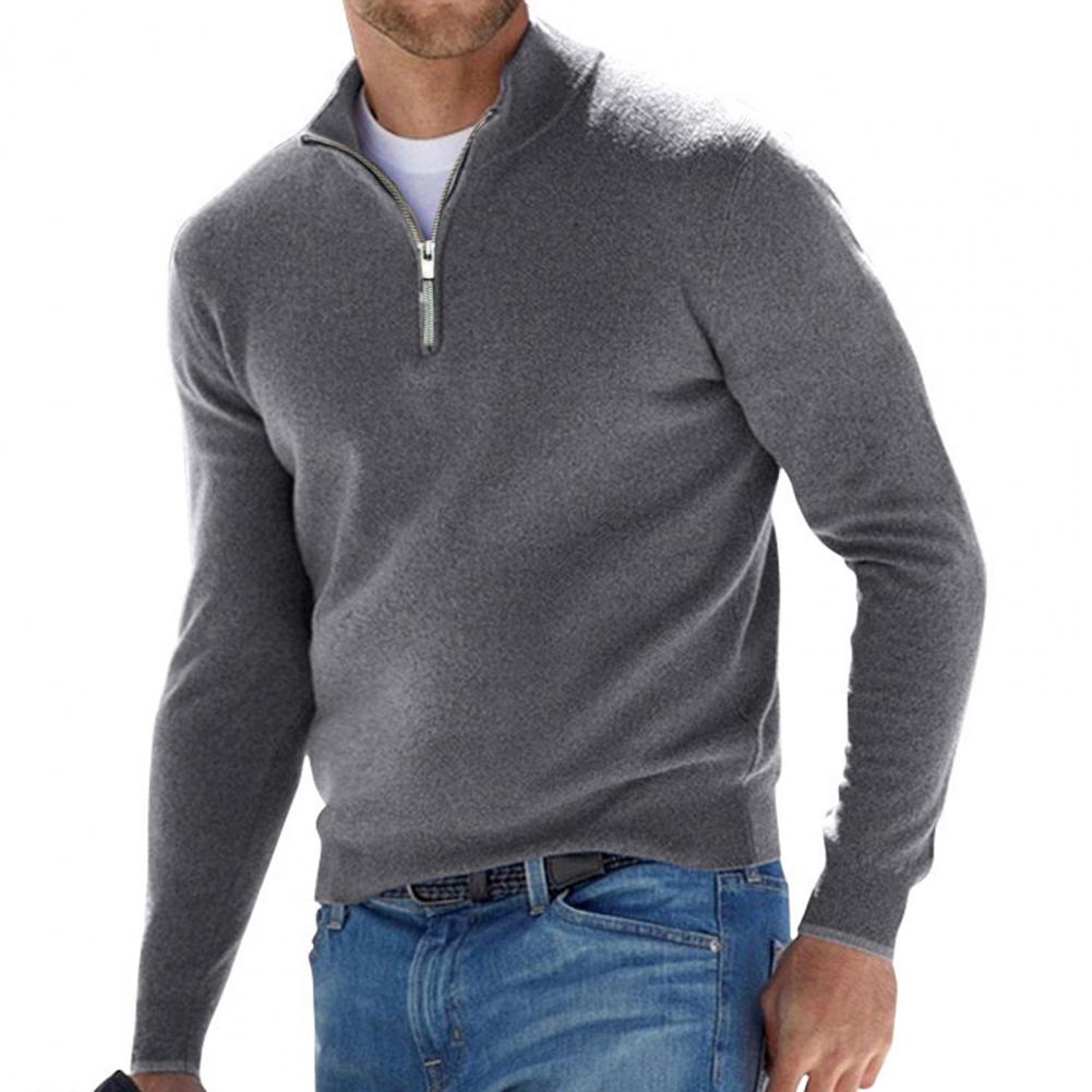 2022 Men’s Turtleneck Fleece Jacket Solid Color Half Turtleneck Sweater Fleece Pullover Warm Stand Collar Men Sweatshirts alx