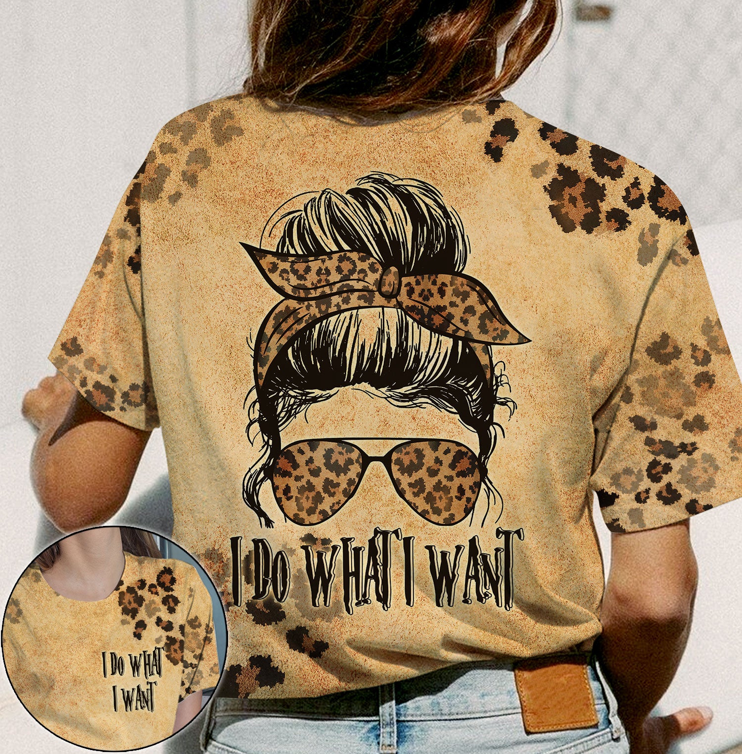 I Do What I Want Vintage Leopard All Over Print – Tlty1109212