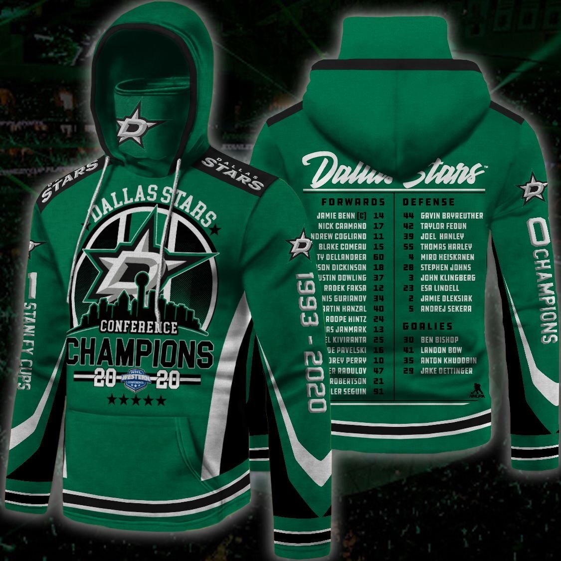 Dallas Stars Western Conference Final Hoodie With Gaiter Ver 1