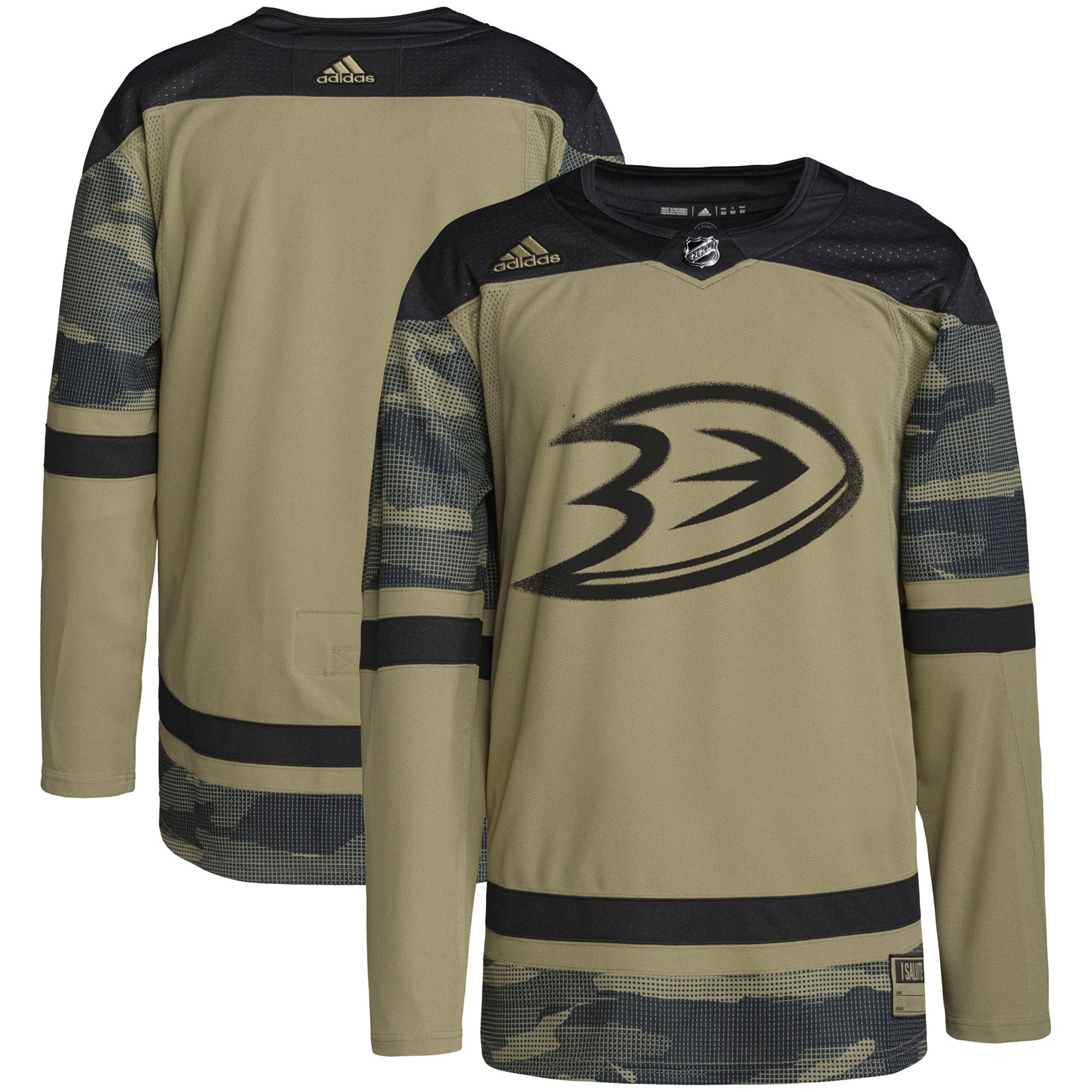 Anaheim Ducks Military Appreciation Team Authentic Practice Jersey – Camo