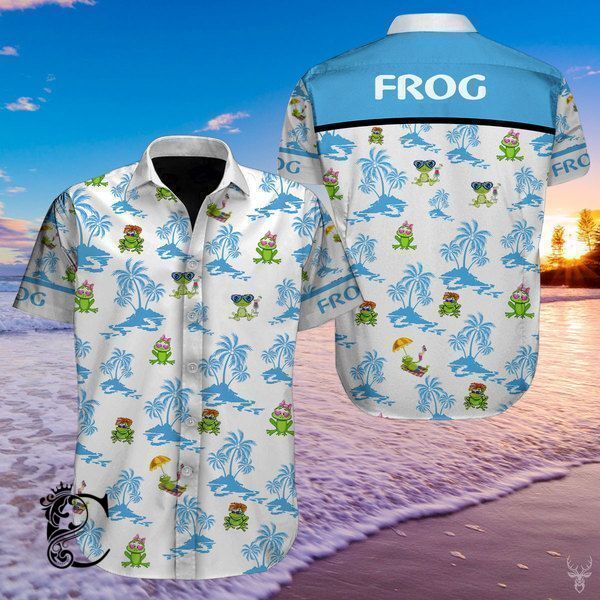 Beach Shirt Shop Frog Hawaiian Shirt- Chillicothemall