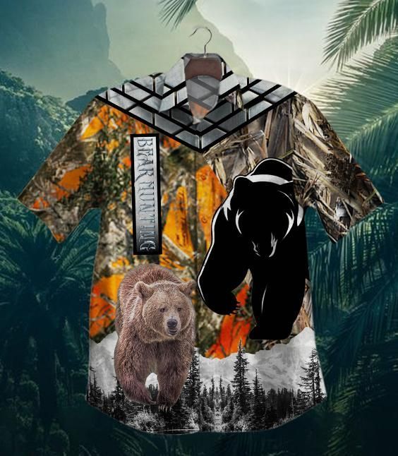 Bear Hunting Nmn Bl Hawaiian Shirt-Zx11159