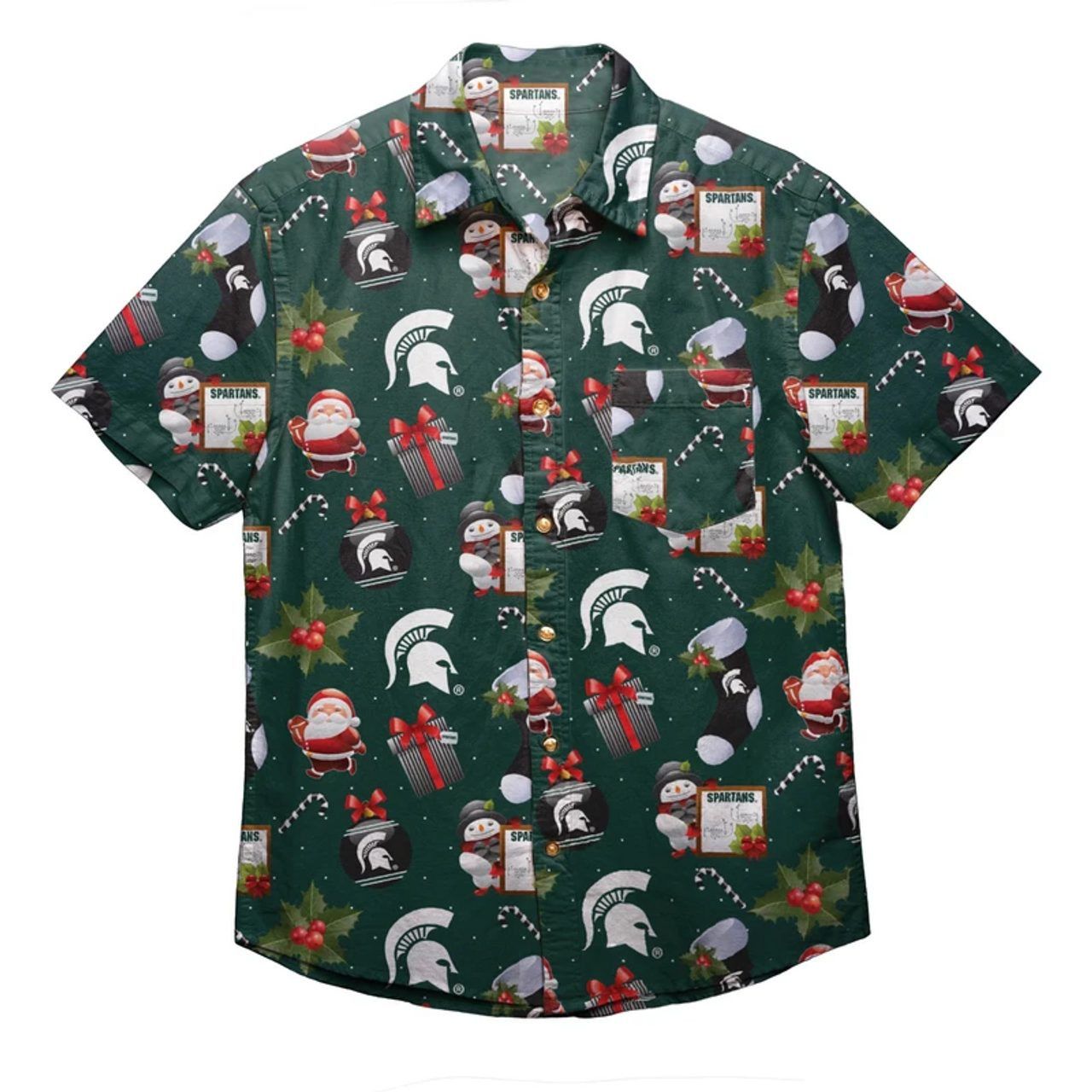 NCCA Michigan State Spartans Christmas Trendy Hawaiian Shirt Aloha Shirt