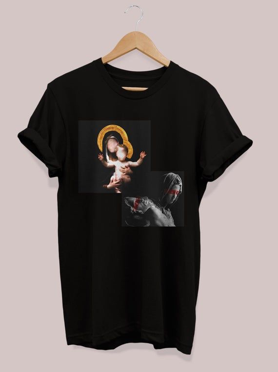 Givenchy Inspired Holy Mary Jesus Shirt Streatwear Short Sleeve Shirt