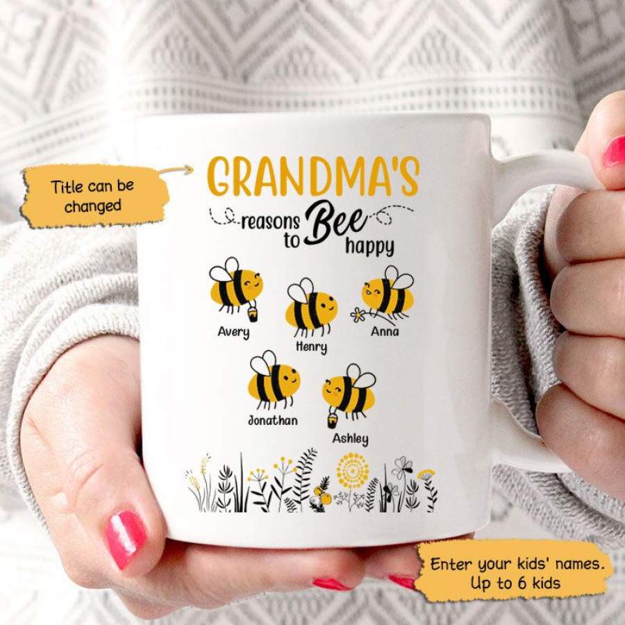 Reasons To Bee Happy Personalized Mug