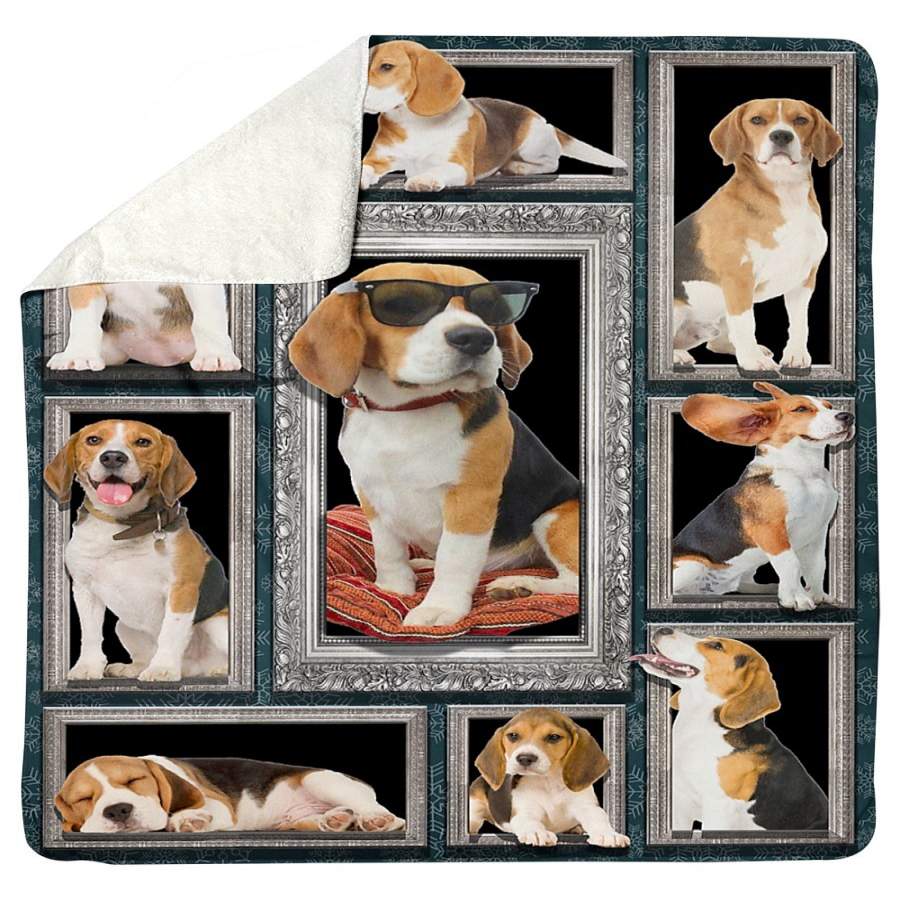 Cool Beagle Gift For Dog Lovers Sherpa Blanket