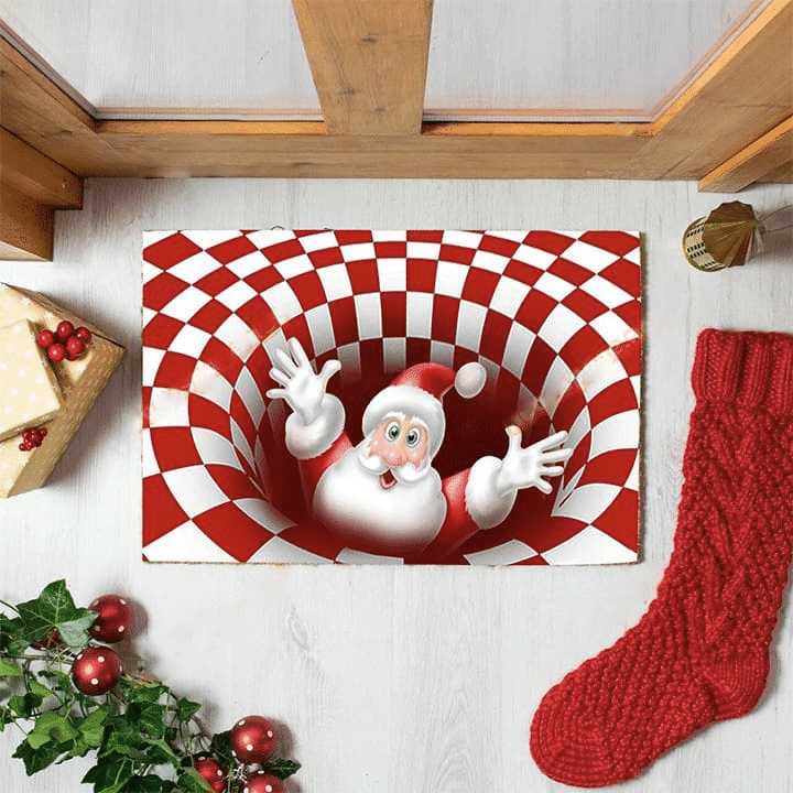 Christmas – Santa – Snowman 3D Illusion Doormat