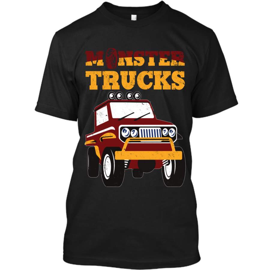 Boys Monster Truck Vintage Shirt USA Racing Tee Custom Ultra Cotton