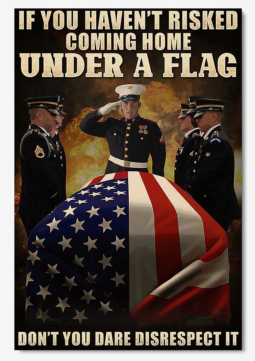 Veteran Coming Home Under A Flag Veteran Wall Art For Home Decor Military Zone Decor Poster