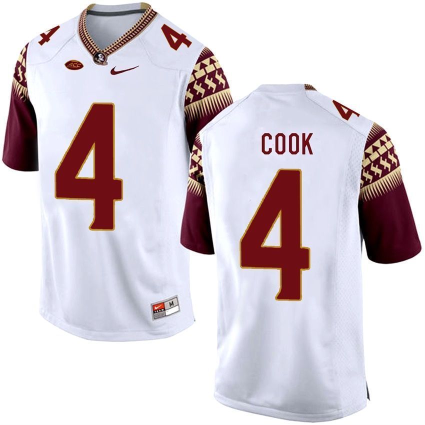 Florida State Seminoles White Dalvin Cook College Basketball 3D Jersey