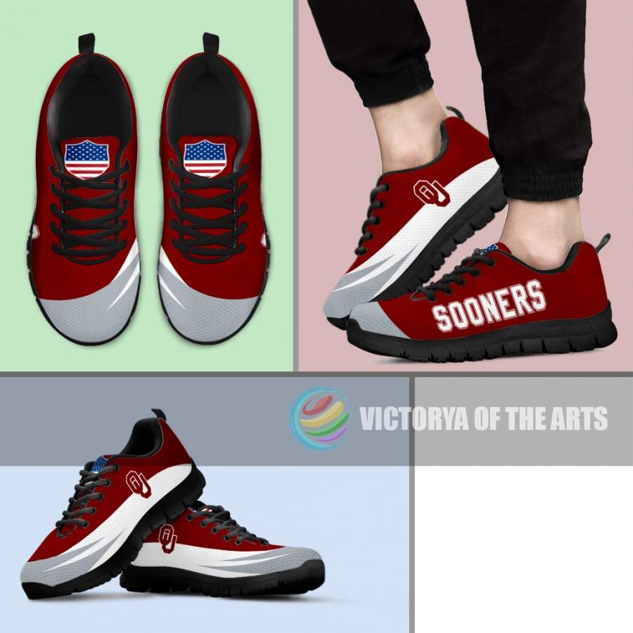 Awesome Gift Logo Oklahoma Sooners Sneakers