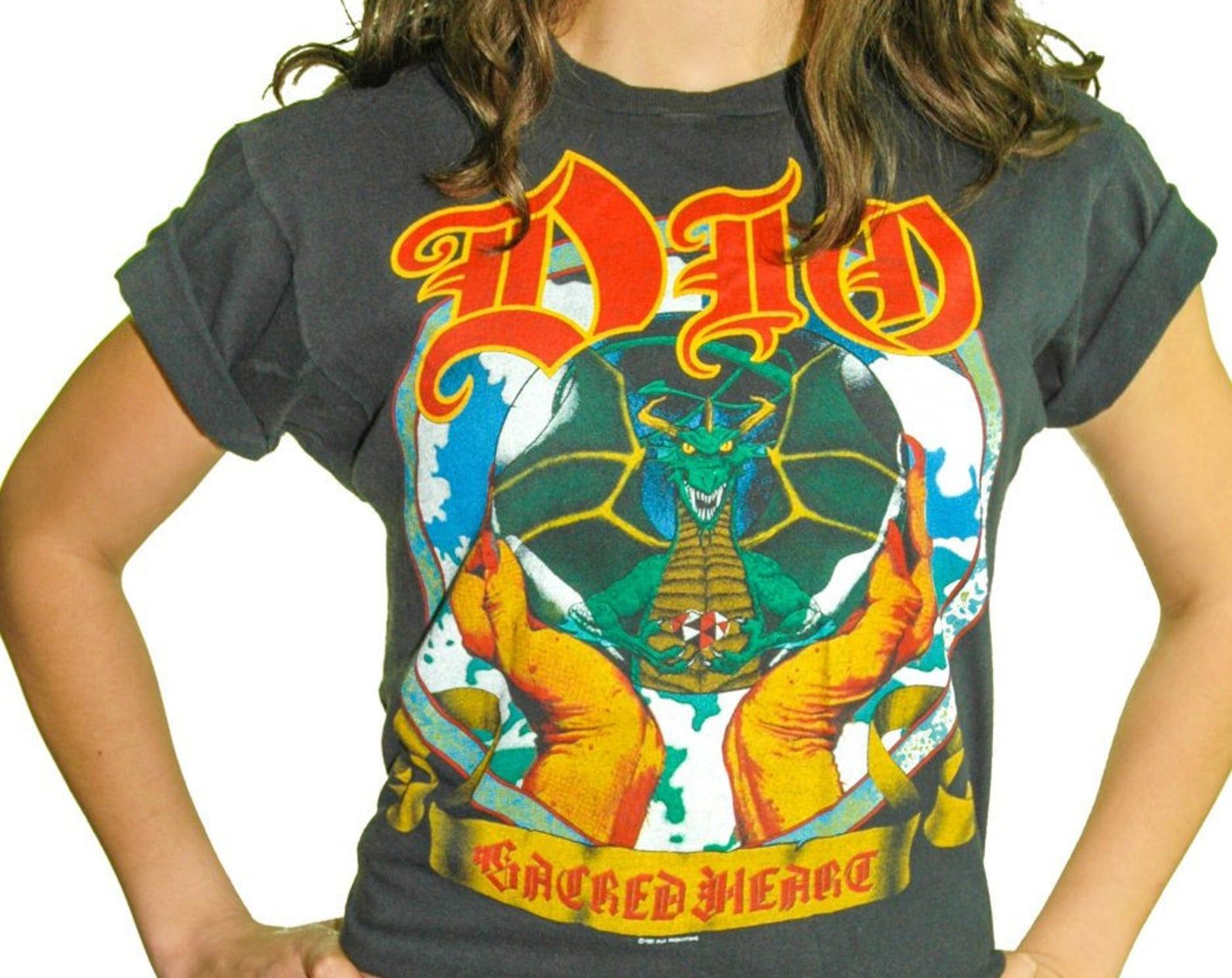 Vintage Dio Shirt Sacred Heart 1985 Tour Concert Shirt Concert Tee Band Tee 80S Tee 80S Shirt Heavy Metal Black Sabbath Iron Maiden Nirvana