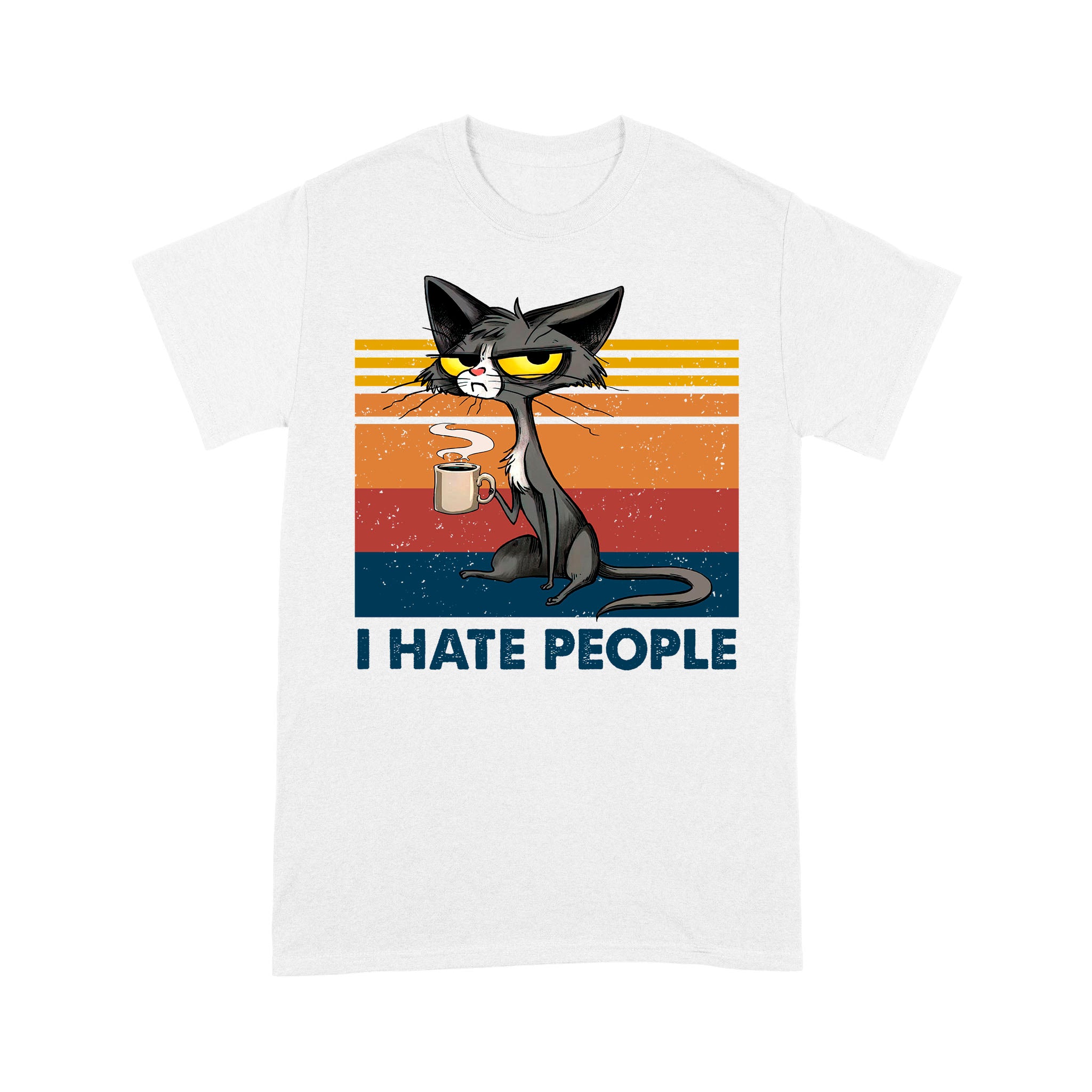 Ff Standard T-Shirt – Grumpy Cat I Hate People Funny Vintage