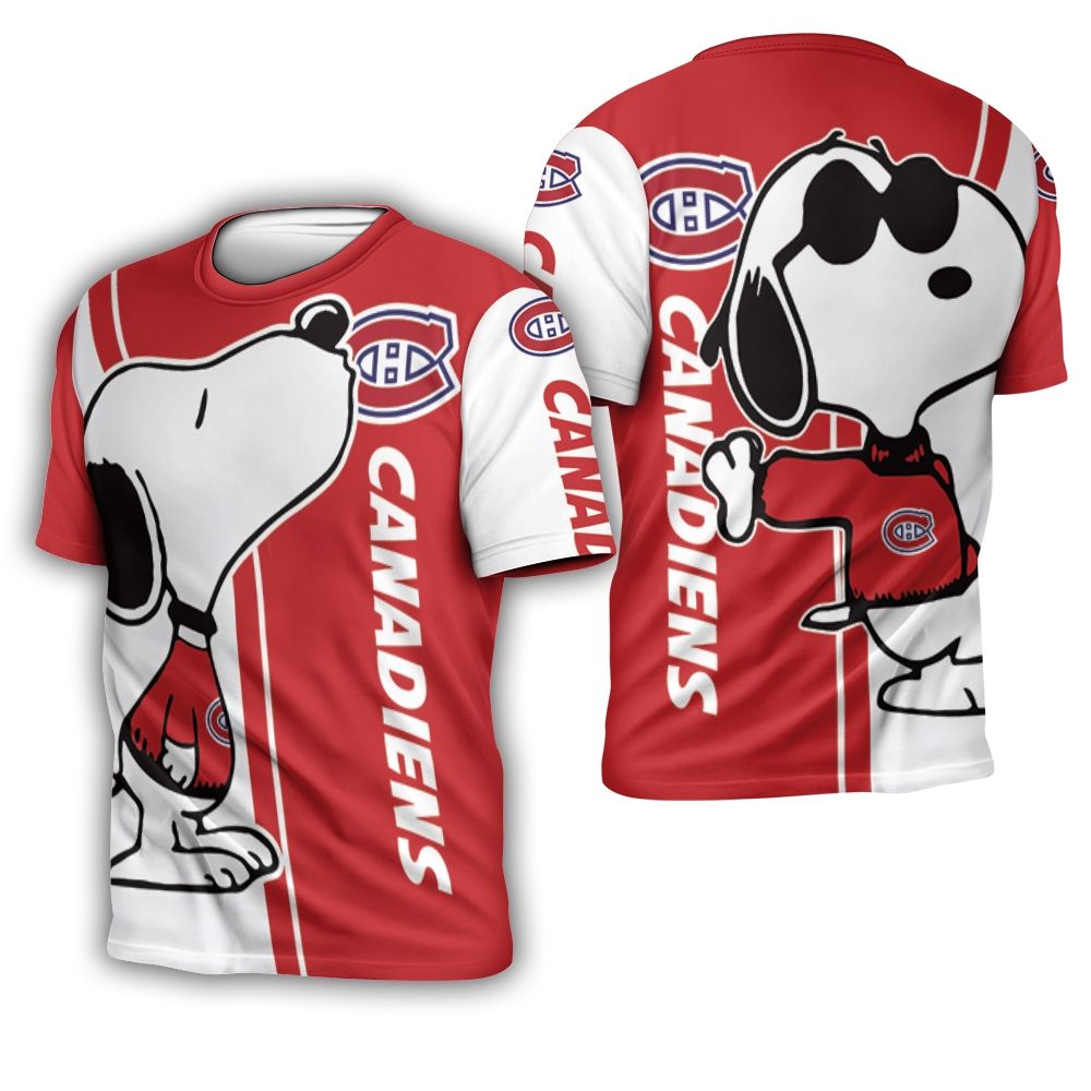 Montreal Canadiens Snoopy Lover 3D Printed 3D T-Shirt