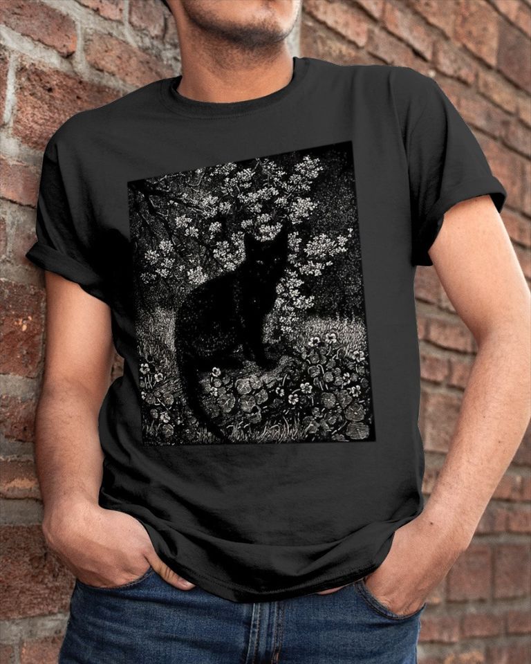 Black kitten forest T shirt hoodie sweater H99