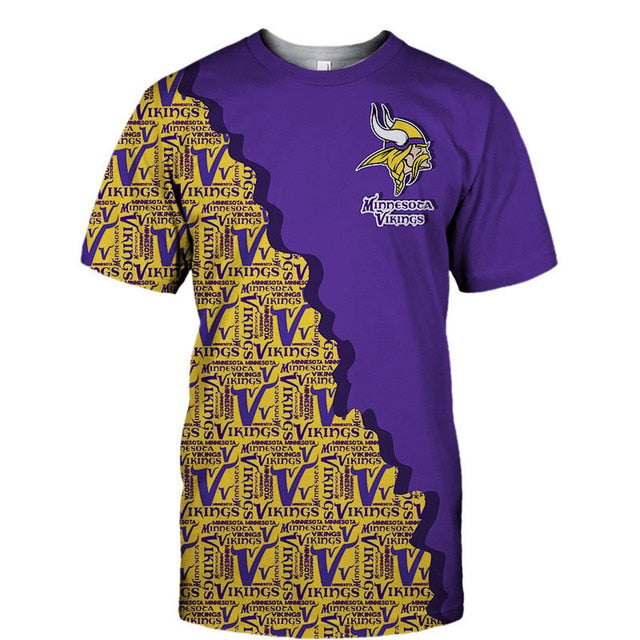 Minnesota Vikings Casual 3D T-Shirt