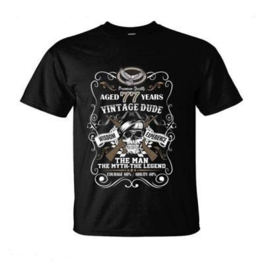 AGR Aged 77 Years Vintage Dude Wisdom Experience The Man The Myth The Legend Courage 60% Ability 40% – Ultra-Cotton T-Shirt