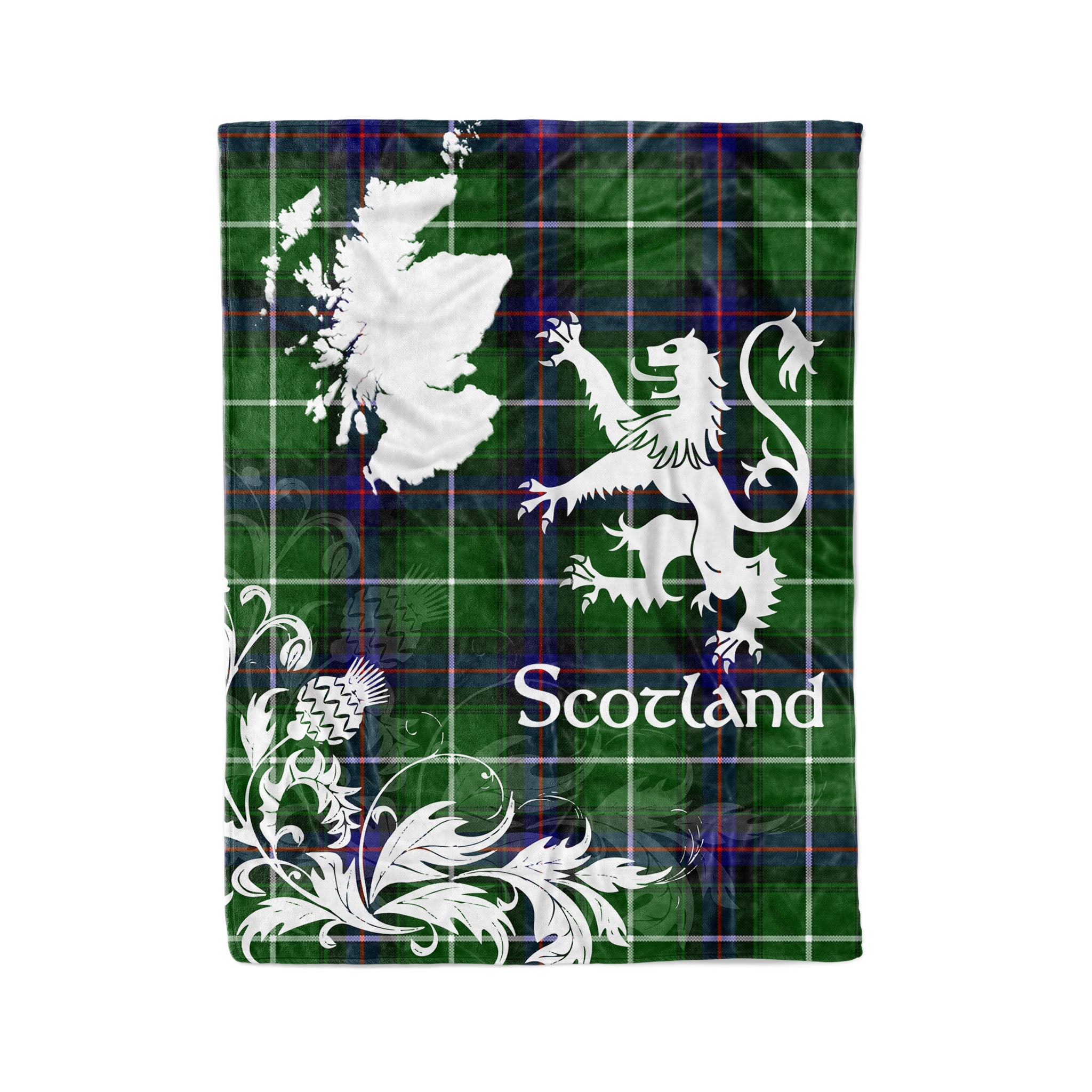 Tartan Plaid Fleece Blanket Tartan Blanket Thistle And Lion Scottish Clan Donald Macdonald Plaid Blanket