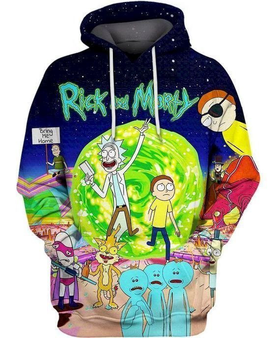 Cartoon Animated Sitcom Rick And Morty Hoodie & Zip Hoodie