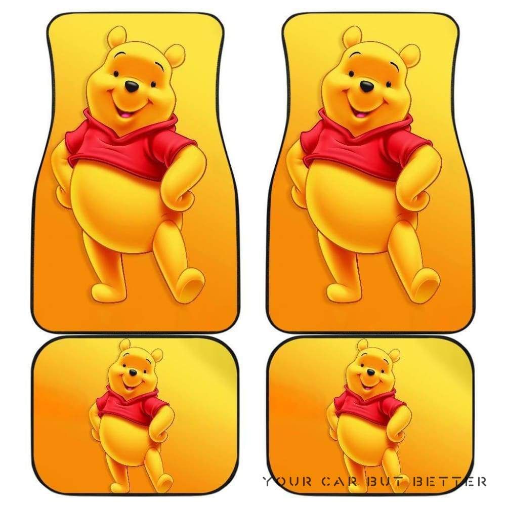 Pooh Model In Yellow Theme Car Floor Mats 155026 Personalized Car Seat Floor Mat Custom Print