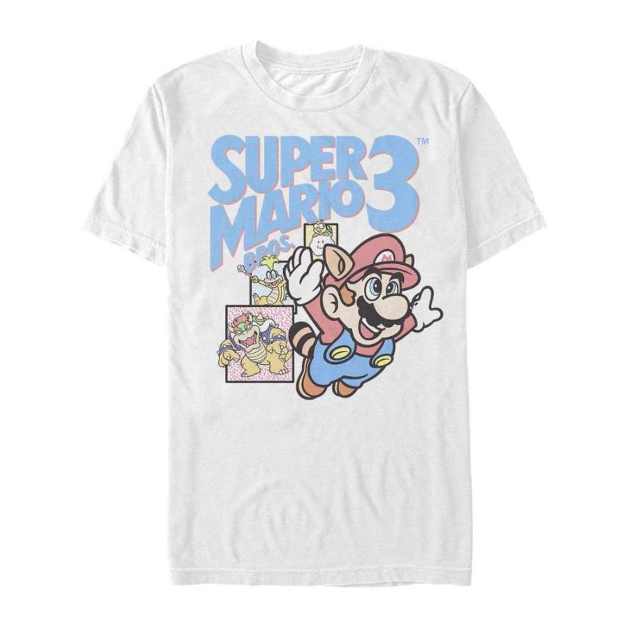 90’s Super Mario Bros. 3 – Super Mario Nintendo T-Shirt, White