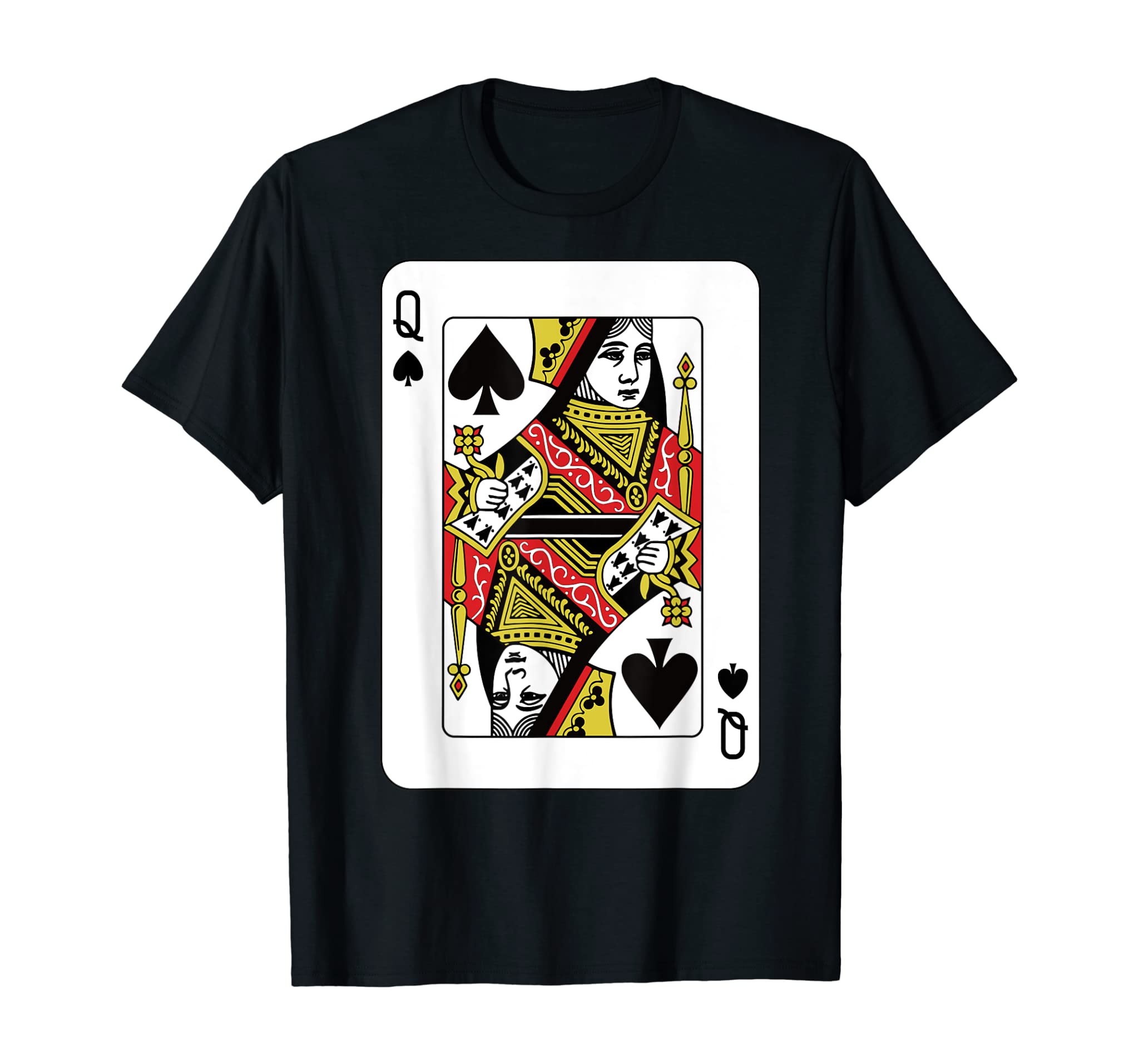 Queen Of Spades Playing Card Poker T-Shirt